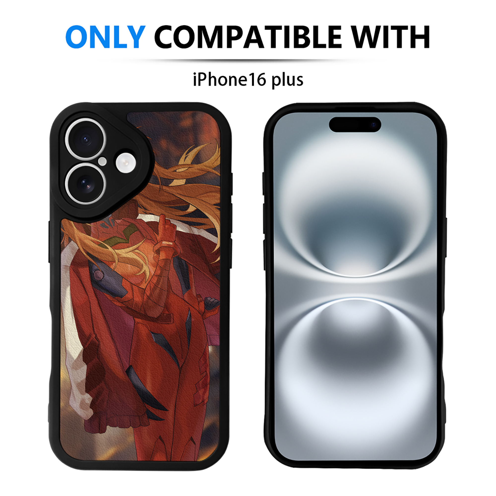 （画像用） EVA 新世紀エヴァンゲリオン 【iPhone 16シリーズ対応】シリコンスマホケース（レザー調） 材質：シリコン